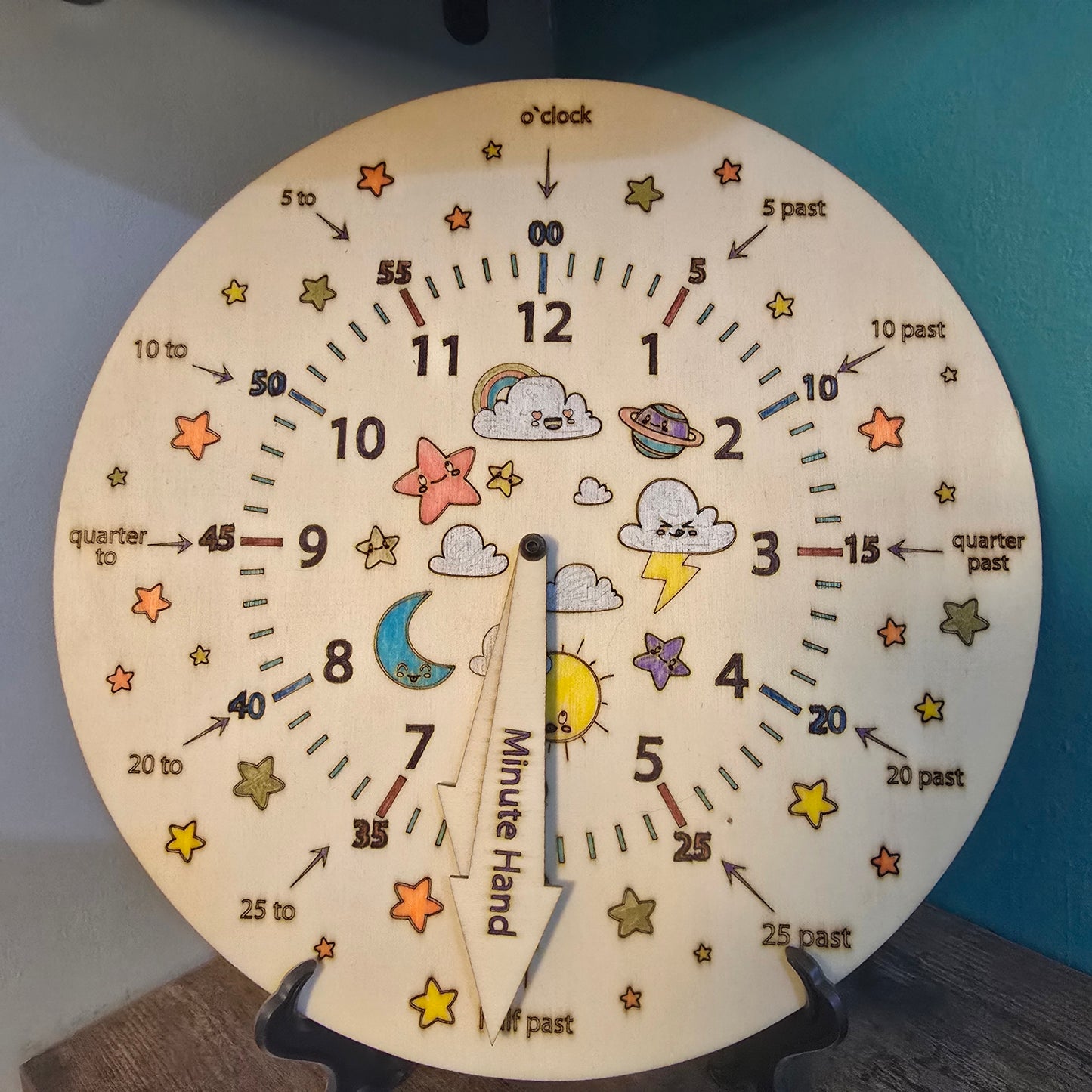 Wooden Childs Learning Clock