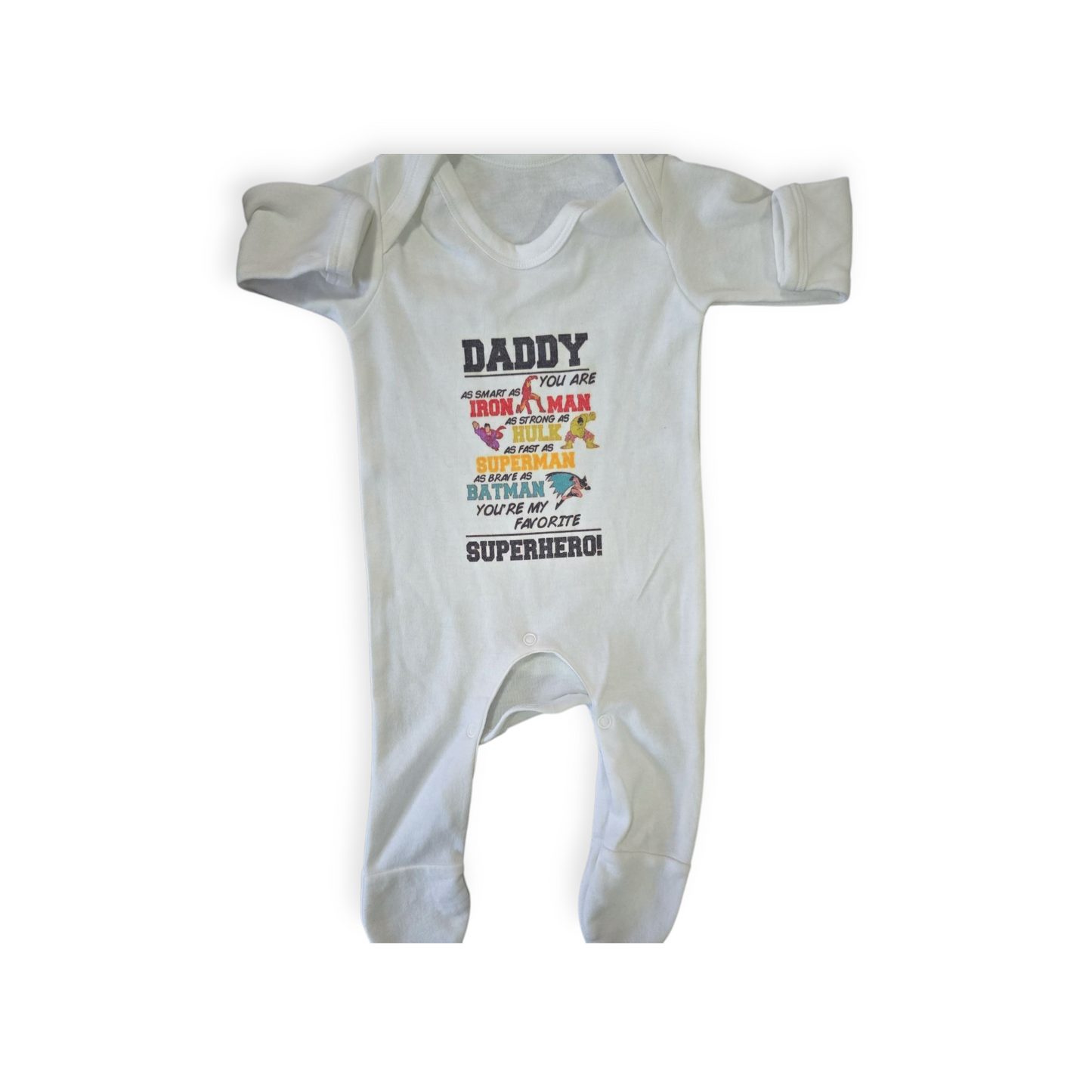 0-3 Months Superhero Baby Grow