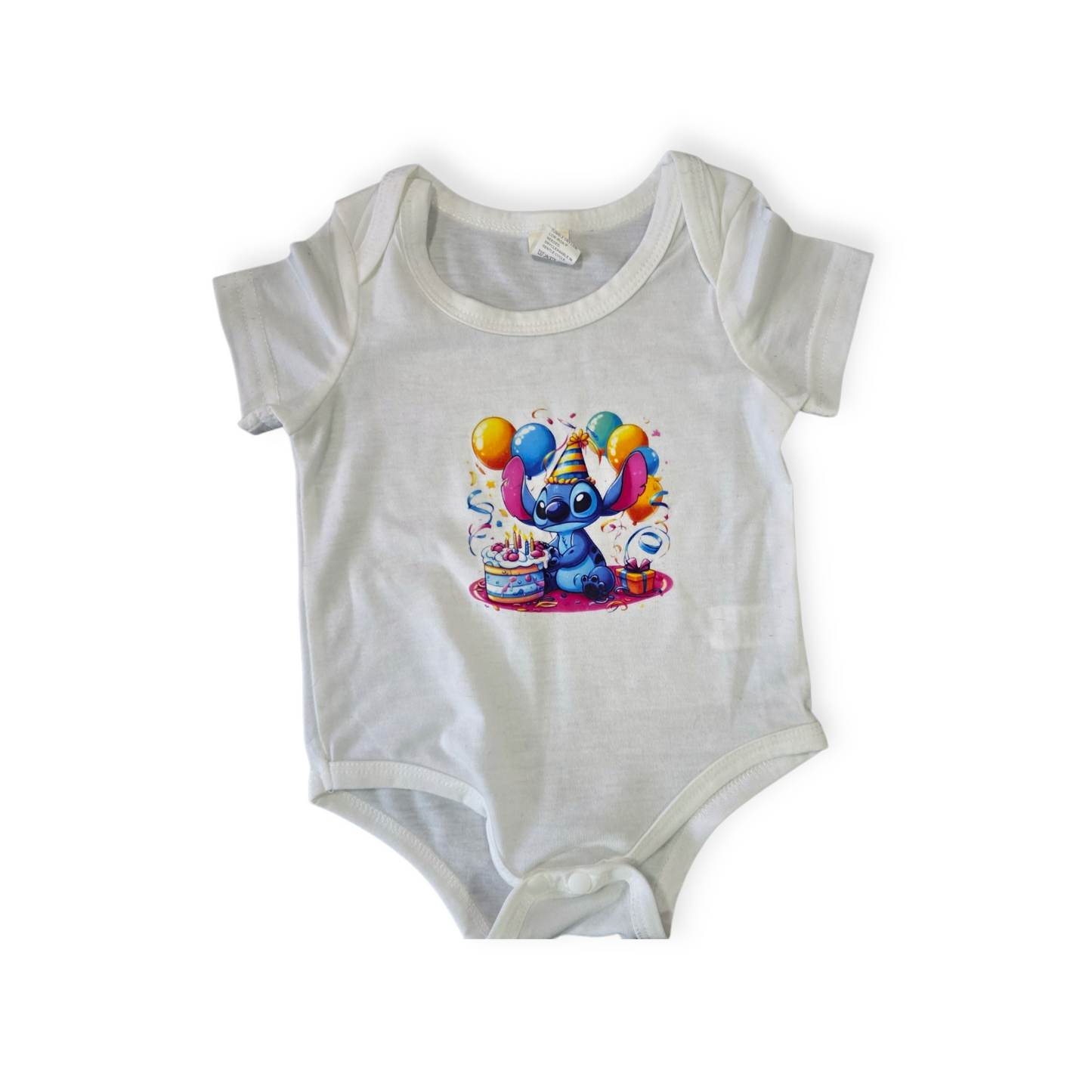 3-6 Months Stich Birthday Baby Vest