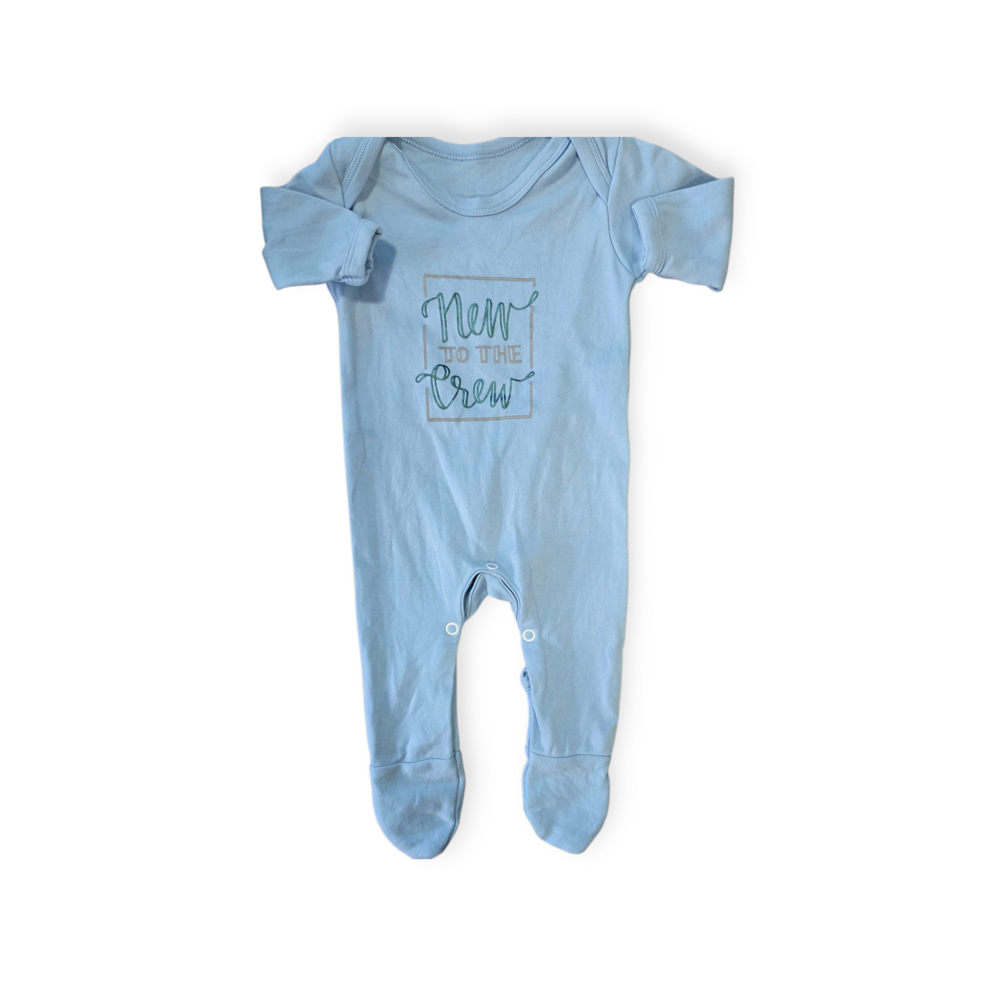 0-3 Months New To The Crew Baby Grow
